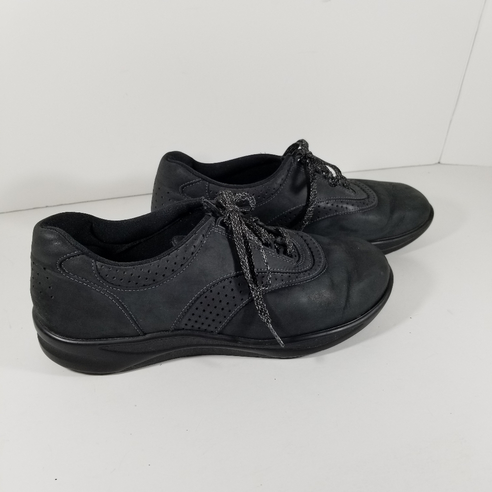 SAS Shoes Women's 9M Walk Easy Comfort Diabetic Orthopedic Nero Black Nubuck